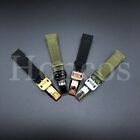 22MM CANVAS LEATHER WATCH BAND STRAP FITS FOR IWC PILOT TOP GUN PORTUGUESE GREEN