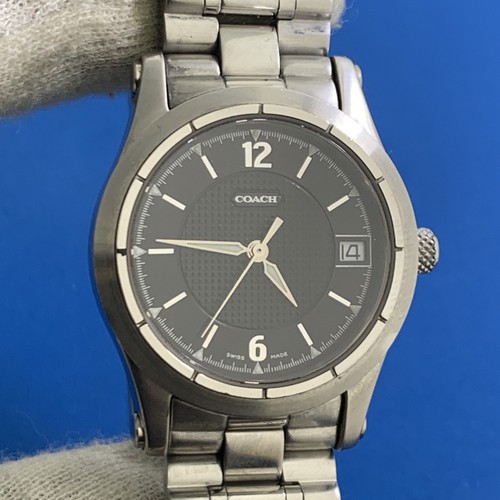 Orologio Coach Acciaio Inox Quadrante Nero Data Finestra Funzionante