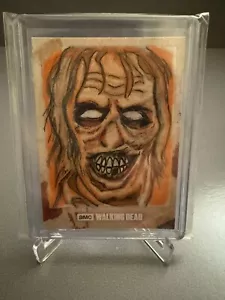 2016 Topps The Walking Dead 1/1 Zombie Walker Sketch Card  - Picture 1 of 2