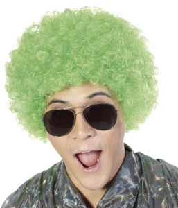 Green Afro Wig Clown Curly Anime Fancy Dress Party St Patricks Halloween Cosplay - Picture 1 of 4