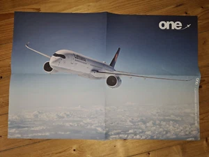 Poster Plakat - Lufthansa - One, Airbus A350-900, neu, Flugzeug, LH, 59x40cm - Bild 1 von 2