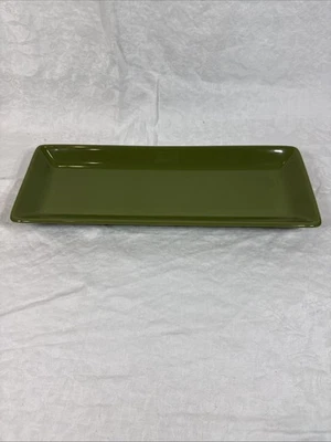 Pampered Chef Simple Additions Green Rectangular Tray 16”x 6” VG - Image 1 of 4