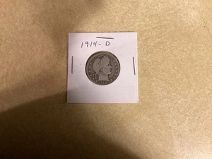 1914 D Liberty Head "Barber" Quarter Silver 25¢ - VG - Very Good - Bild 1 von 2