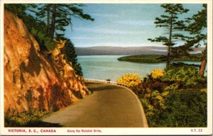 Along MALAHAT DRIVE Victoria B.C. Canada Postcard - Picture 1 of 2