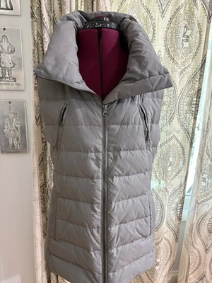 Chaleco acolchado gris Eileen Fisher vintage para mujer talla S/p negro Foto 1 de 4