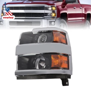 For Chevy Silverado 2500HD 3500HD 2015-2019 Left LH Halogen Projector Headlight - Picture 1 of 10