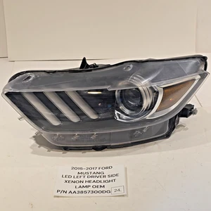 15-17 Ford Mustang LED XENÓN IZQUIERDO FARO LÁMPARA *PESTAÑA ROTA* AA3857300DG OEM - Imagen 1 de 20