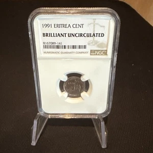 1991 ERITREA CENT Coin - Brilliant Uncirculated NGC Graded - Picture 1 of 2
