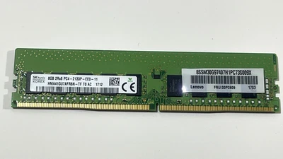 SK Hynix 8GB 2Rx8 DDR4 PC4-2133P ECC UDIMM Server Memory HMA41GU7AFR8N-TF - Image 1 of 3