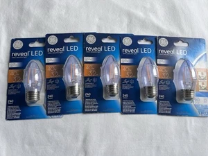 Ge Reveal LED 40 w Dimmable Light Bulbs Lumens 240 Set Of 5 New - Picture 1 of 4