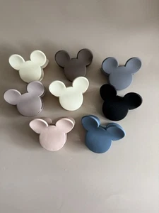 8pc Small Mouse Ears Hair Clips | Matte Finish | 2.5” - Picture 1 of 4