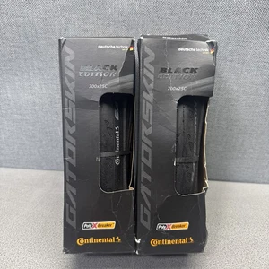 PAIR Continental Gatorskin BLACK EDITION 700X25C TIRES - Picture 1 of 4