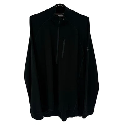 Smartwool Black Half Zip Pullover Merino Wool Men’s L / Women’s XL Gorpcore - Image 1 of 4
