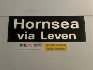 Hornsea Via Leven - Hull 116 North Yorkshire Bus Destination Blind - Picture 1 of 22