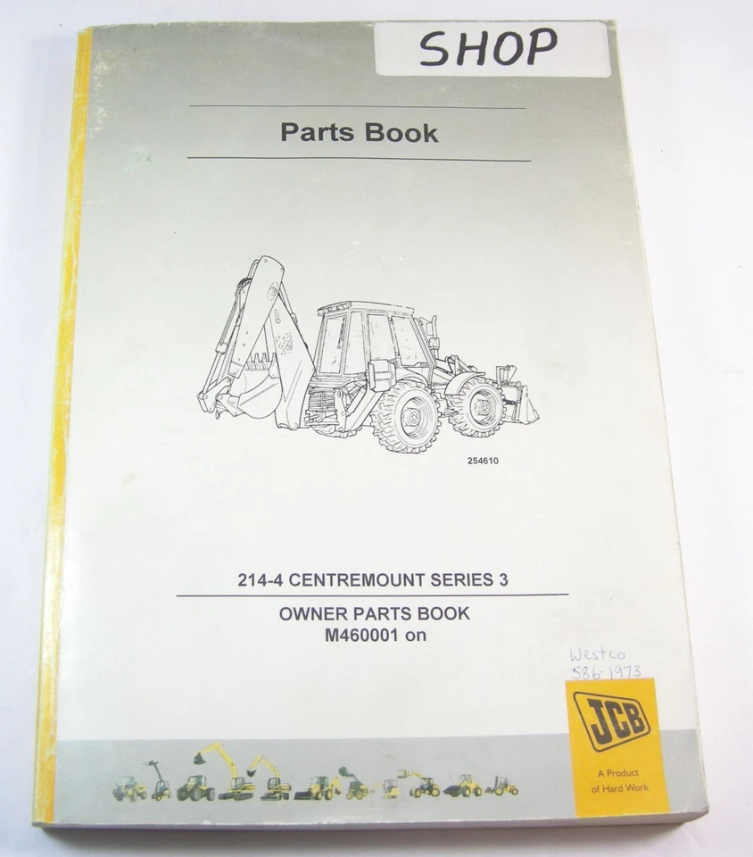 Retroescavadeira original JCB 214-4 série 3 peças manual do proprietário livro - Imagem 1 de 4