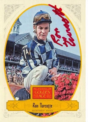 Ron Turcotte 签名交换卡(骑马)2012 年黄金时代 #109 红色 — 第 1/2 张图片