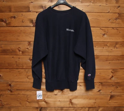 Sweat-Shirt Champion Reverse Wave Taille XL Utilisé (Sa2209) Bleu Vintage Made U - Photo 1/4