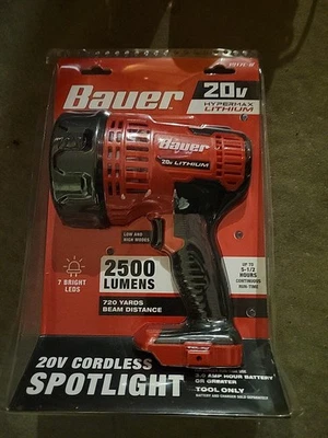 BRAND NEW BAUER 20V Hypermax Lithium-Ion Cordless 2500 lumen spotlight 1917C-B - Image 1 of 3