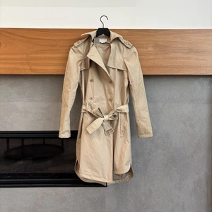 Helmut Lang Double Breasted Cotton Blend Trench Coat, Size P - Picture 1 of 16