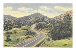 Highway 66 Durch Sandia Mountains New Mexico Leinen Postkarte unbenutzt - Bild 1 von 2
