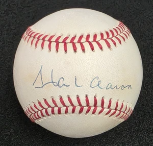 HANK AARON Signed Official MLB Baseball-HOF-MILWAUKEE BRAVES-PSA - Picture 1 of 7