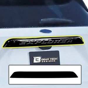 Fits Ford Explorer 2020-2024 Rear Trunk Chrome Delete Overlay Blackout Trim - Picture 1 of 5