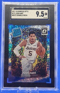 2017-18 Donruss Optic Josh Hart RC White Sparkle Prizm SSP - SGC 9.5 (Pop 1, NH)