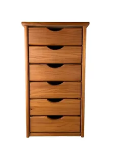 6-Drawer Solid Wood Night Stand End Table Drawer Unit 26 x 13 x 15" - Picture 1 of 13