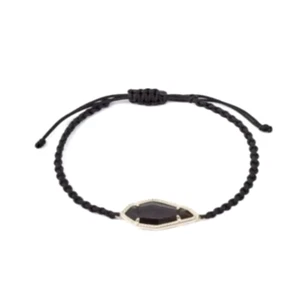 Kendra Scott Muriel Friendship Bracelet Cuff Gold Black New NWT $58 Stackable - Picture 1 of 2