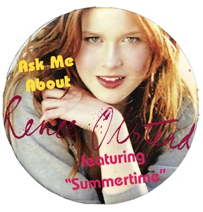 Vintage Collectible Pinback Button Pin 4" Renee Olstead "Summertime" Pin - Picture 1 of 3