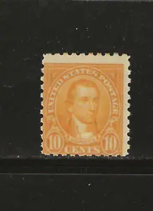 US Scott #591 mint never hinged 10c Yellow Monroe perf 10, 1925 regular issue og - Picture 1 of 2