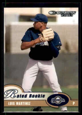 2003 Donruss Luis Martinez #49 Milwaukee Brewers - Image 1 of 2
