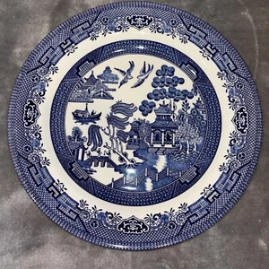 Churchill England Blue Willow 10 3/8" Dinner Plate  - Free Ship - Picture 1 of 6