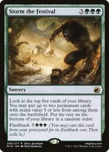 MTG Magic the Gathering Storm the Festival (200/553) Innistrad Midnight Hunt LP - Picture 1 of 1