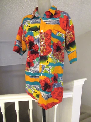 Camisa hawaiana grande vintage colorida CATALINA SPORTSWEAR Foto 1 de 4