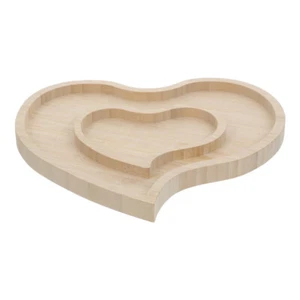Solid Wood Love Tray Nuts Fruit Platter for Parties Decorative Snack - Picture 1 of 12