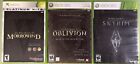 The Elder Scrolls 3, 4, 5 (XBOX 360) LOT Complete - Morrowind, Oblivion, Skyrim