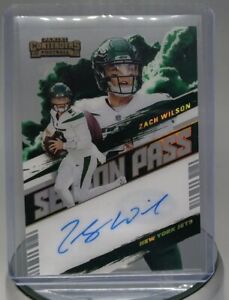 New Listing2022 Contenders #SP-ZWI Zach Wilson Season Pass Acetate On Card Auto Jets
