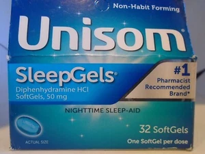 Unisom SleepGels Nighttime Sleep Aid - 32 Softgels 50 Mg HCI - Picture 1 of 1