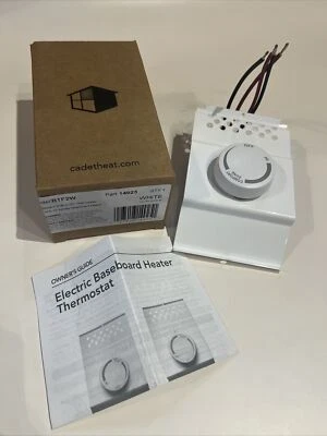 Cadet Heat White Baseboard Thermostat - Part #14925 Model:BTF2W 125/240V 60Hz - Image 1 of 4