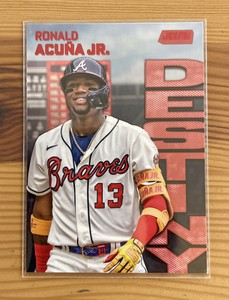 2022 Stadium Club Ronald Acuna Jr. Destiny Red Foil 2B - Atlanta Braves
