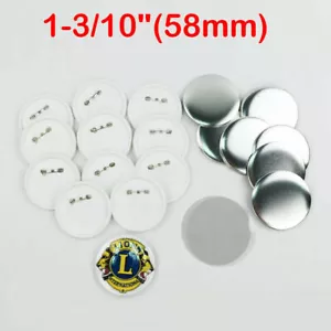 Suministros de botón de insignia de metal en blanco / pin ABS de 1-3/10" 58 mm para máquina fabricante de insignias - Imagen 1 de 17
