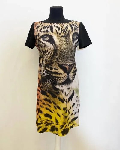 Abito vintage Moschino economico e chic tigre taglia 40
