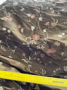 Designer High Quality 100% Silk Shantung fabrics Embroidered!!! - Picture 1 of 4