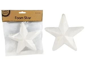 4x White Foam Star Millinery Craft DIY Star - Bild 1 von 1