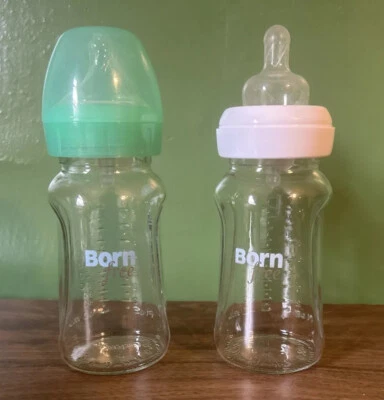 2 Born Free New The Smart Glass Bottle Vented 9oz 0+ Months Reduces Colic - Image 1 of 4