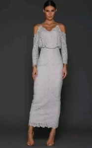 Elle Zeitoune dress - Kendra in Silver size 6, brand new with tags. - Picture 1 of 17