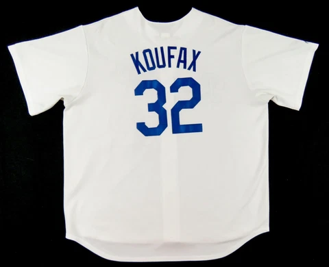 NWOT Sandy Koufax Brooklyn Dodgers Majestic Cooperstown Collection #32 Jersey Cover