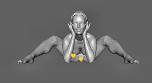 Nudo 006 Erotico "Donna - seduta" - cm 20 circa - scala 1:9 - non dipinto - Foto 1 di 4