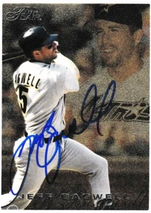 JEFF BAGWELL Autograph -Signed 1996 Flair Silver #272! Astros! HOF! Beckett BSR! - Picture 1 of 5